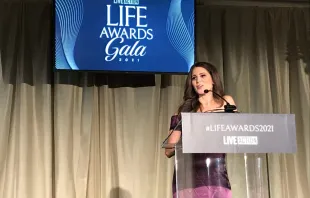 Lila Rose, founder of Live Action, addresses the 2021 Live Action Life Awards Dinner at Dana Point, California; Aug. 21, 2021 Francesca Polio/CNA